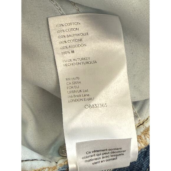 We The Free Jeans Womens 28 Maggie Mid-Rise Straight-Leg Button Fly Raw Hem - Picture 6 of 8